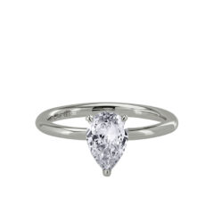 Pear-cut diamant, ring met peer diamant