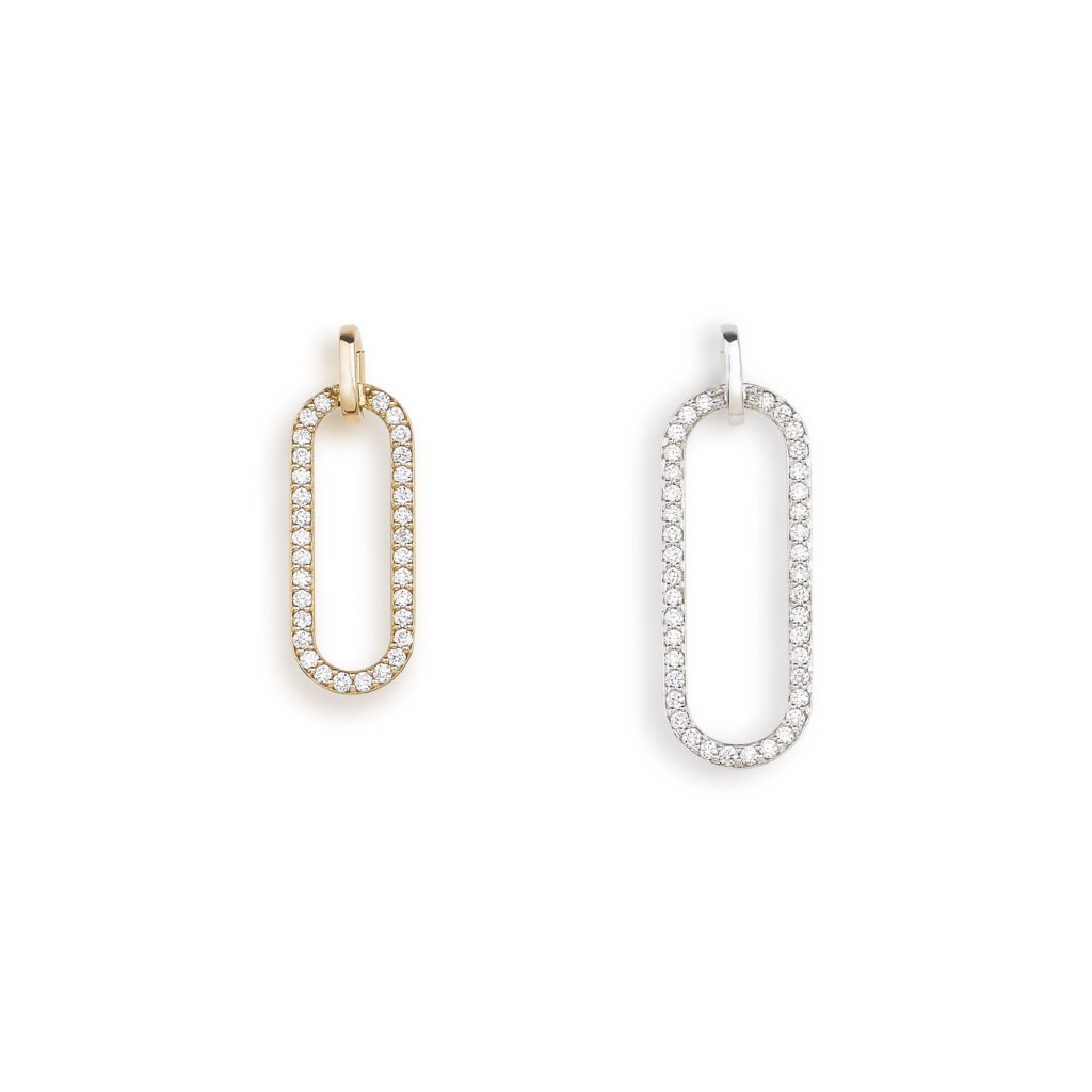 Rosé gouden hanger met diamanten