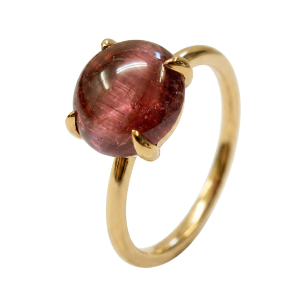 rosé gouden ring - roze tourmalijn