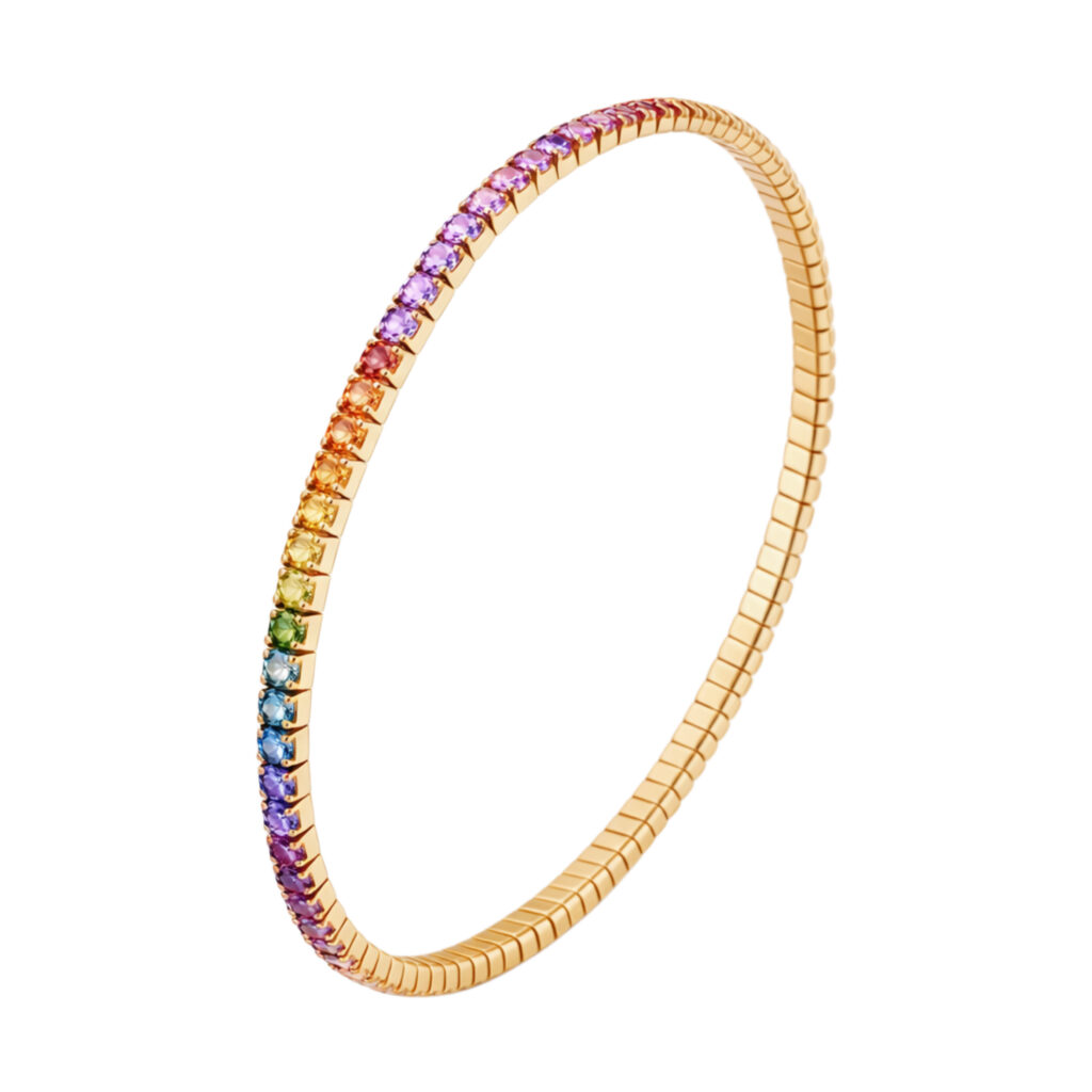 rosé gouden armband met saffieren - Alberti