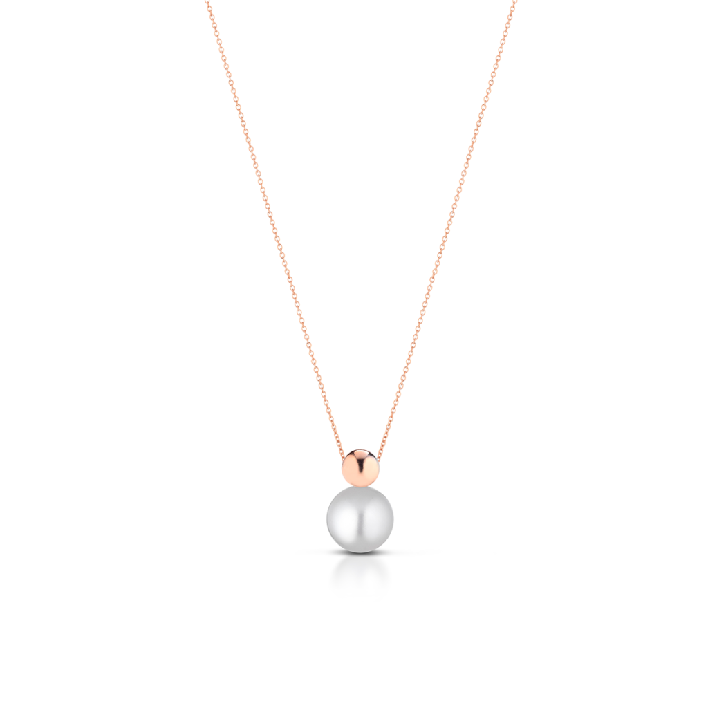 Parelhanger met rosé goud