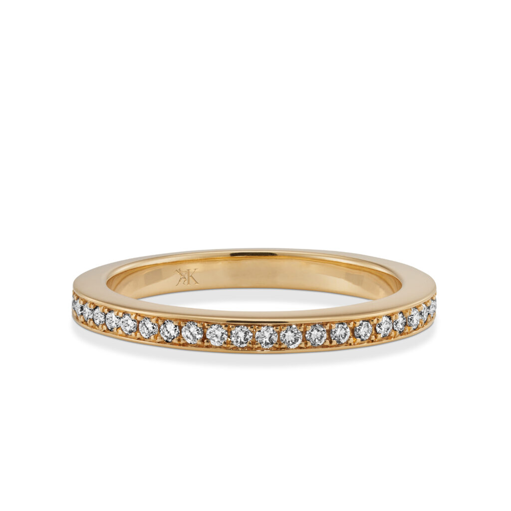 Rosé gouden ring met diamanten