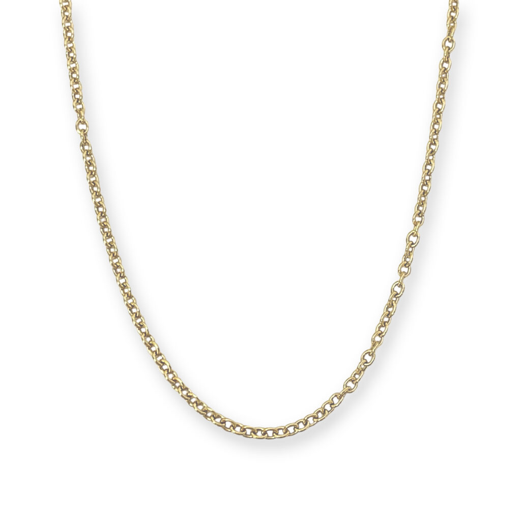 Geel gouden collier, 50 cm