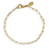 Wit gouden schakelarmband, fijne schakel - Afbeelding 3