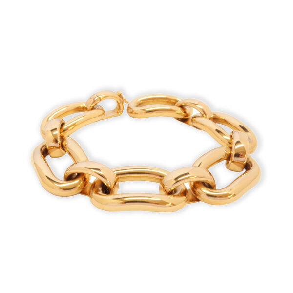 Rosé gouden schakelarmband, 18 karaat