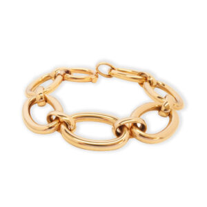 Rosé gouden schakelarmband, 18 karaat