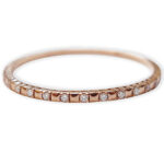 Rosé gouden flex armband met diamanten 18 karaat