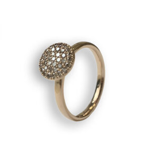 Rosé gouden ring met diamanten, pavé