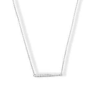 Wit gouden collier met diamanten hanger