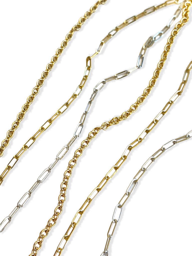 Wit gouden en geel gouden colliers