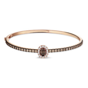 Rosé gouden armband met champagne diamanten