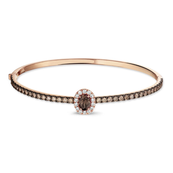 rosé gouden armband met champagne diamanten