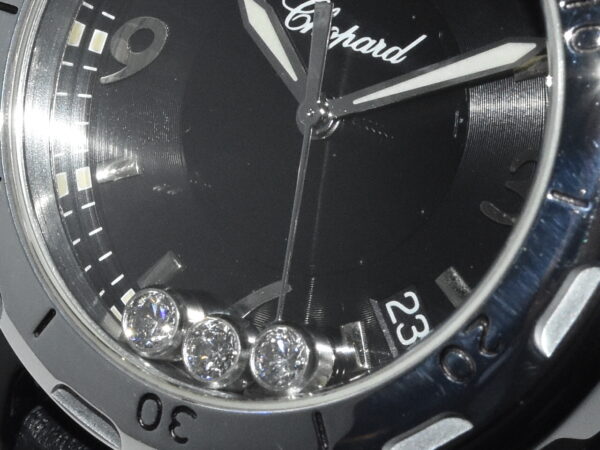 Chopard Happy Sport met drie Happy Diamonds