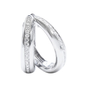wit gouden creolen met diamanten