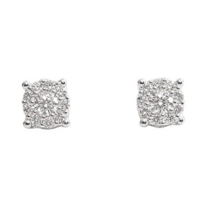 wit gouden oorstekers met diamanten