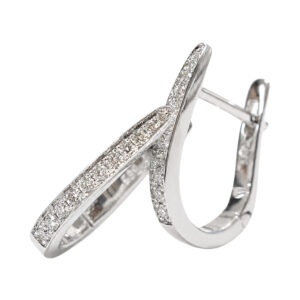 wit gouden creolen met diamanten
