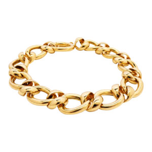 rosé gouden schakelarmband, 18 karaat
