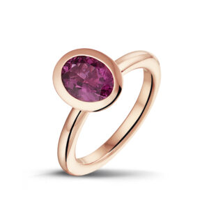 rosé gouden ring met roze tourmalijn