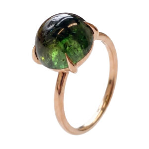 Rosé gouden ring met toermalijn
