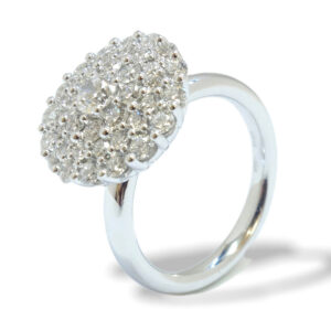 wit gouden ring - pave diamanten