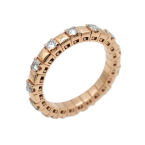 Rosé gouden ring - flex met diamant