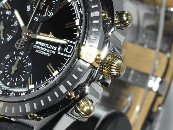 Breitling Chronomat Chronograaf zwarte wijzerplaat staal/goud