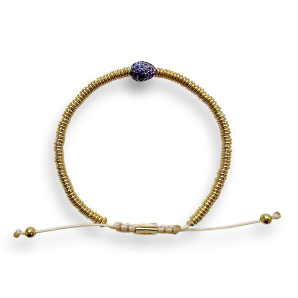 Geel gouden armband met blauwe saffieren. Badel Eva Nueva