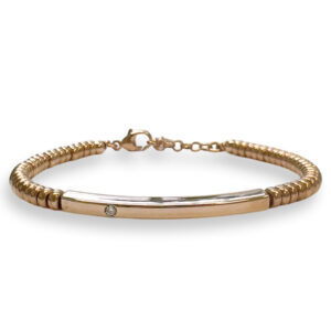 Rose goud vergulde armband met diamant