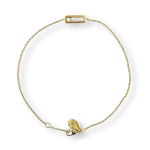 geel gouden armband met diamant