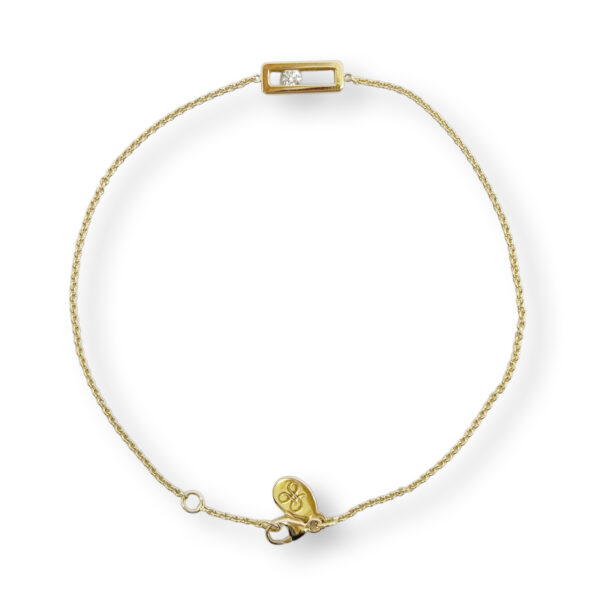 geel gouden armband met diamant
