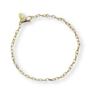 geel gouden paperclip armband