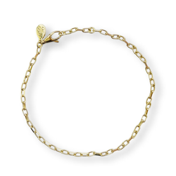 geel gouden paperclip armband