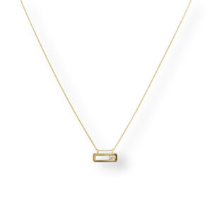 Geel gouden collier met diamant