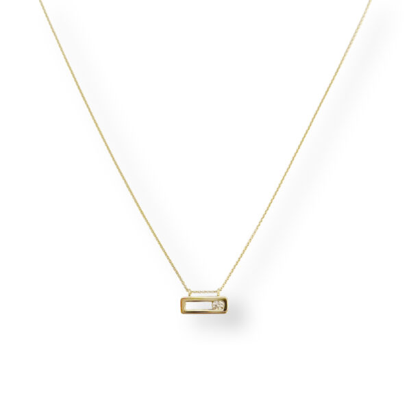 Geel gouden collier met diamant