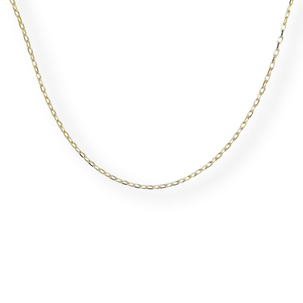 Geel gouden paperclip collier