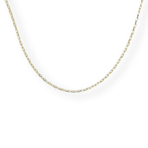 Geel gouden paperclip collier