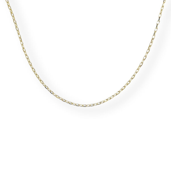 Geel gouden paperclip collier