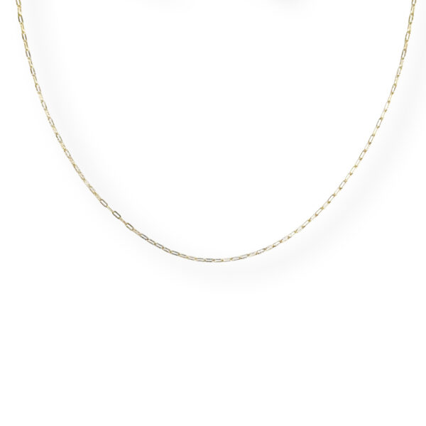 Geel gouden paperclip collier