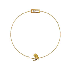 geel gouden armband met diamant