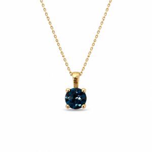 Londen blue Topaas Hanger - 18 k geelgoud