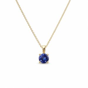 Tanzaniet Hanger - 18 k geelgoud