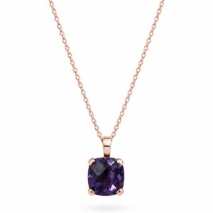 Amethist Hanger - 18 k rose goud