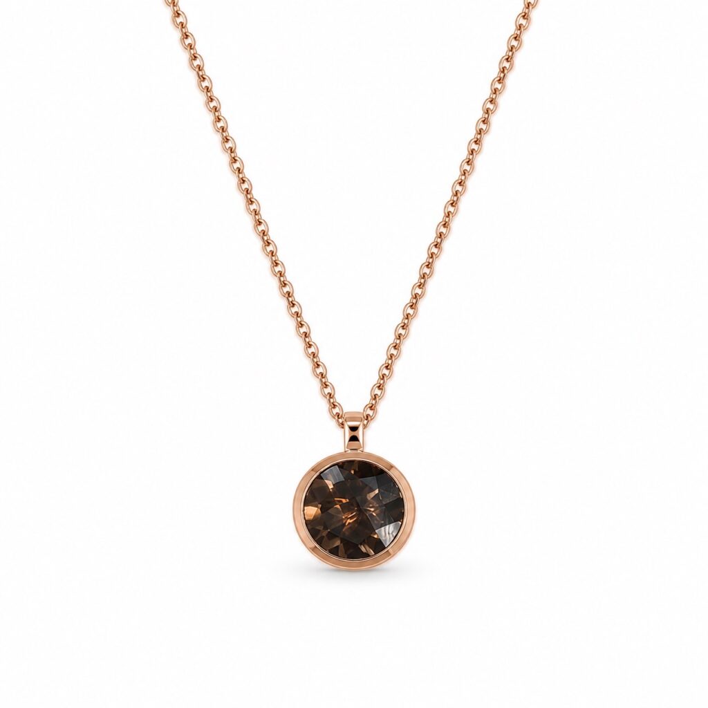 Rook Quartz Hanger - 18 k rose goud