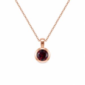 Granaat Hanger - 18 k rose goud