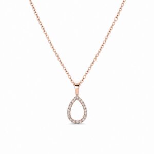 Diamant Hanger - 18 k rosé goud