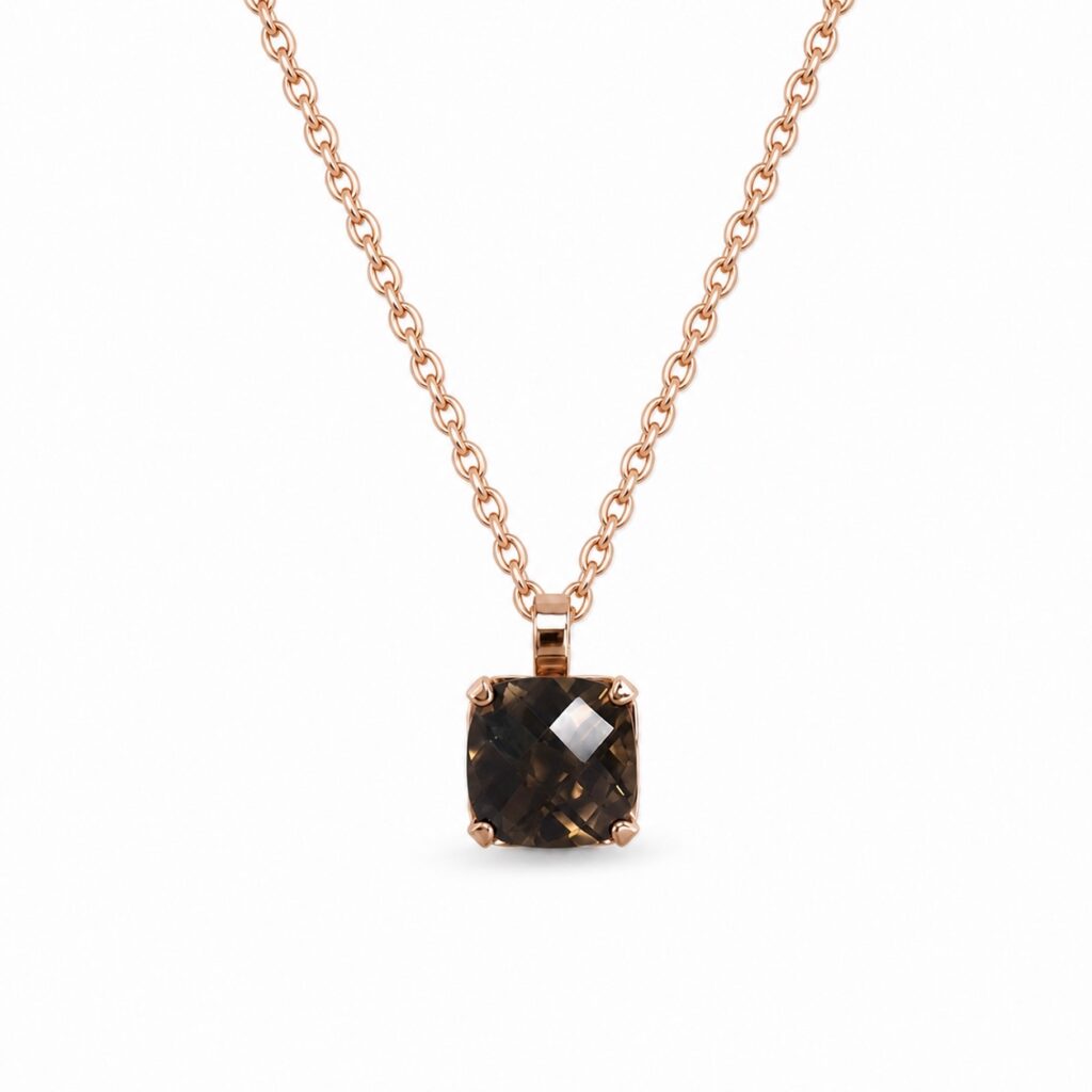 Rook Quartz Hanger - 18 k rose goud