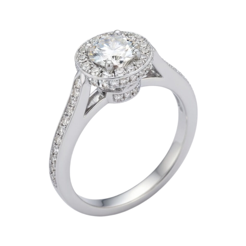 wit gouden ring met diamanten