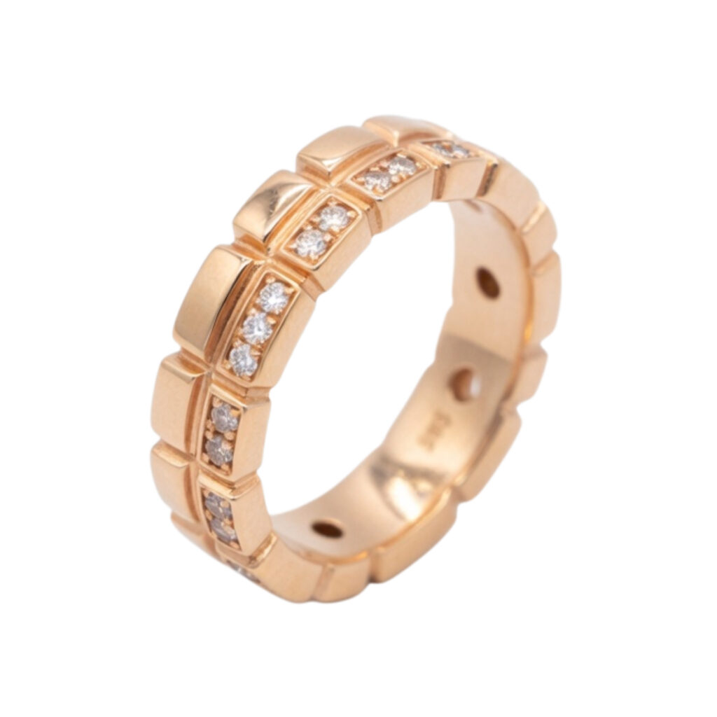 rosé gouden ring met diamanten