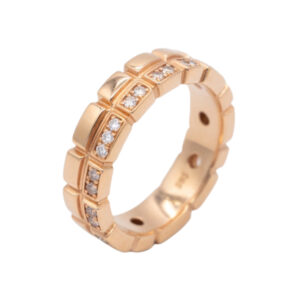 rosé gouden ring met diamanten