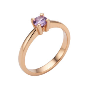 Rosé gouden ring met amethist